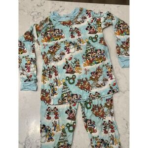 Showstoppers 18/24 month 2-pc Christmas Mickey Snow Much Fun bamboo pajamas Worn